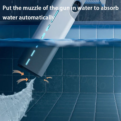 Electric Water Gun Toy Automatic Water Blaster with Light 800ML Large Capacity Waterproof Summer Pool Toy for Kids and Adults