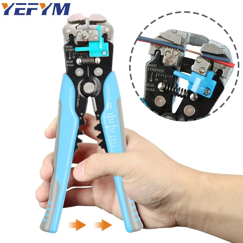 Outils à dénuder automatique YE-1 - Pince multi-outils 3 en 1 pour dénuder, couper et sertir les fils de câbles
