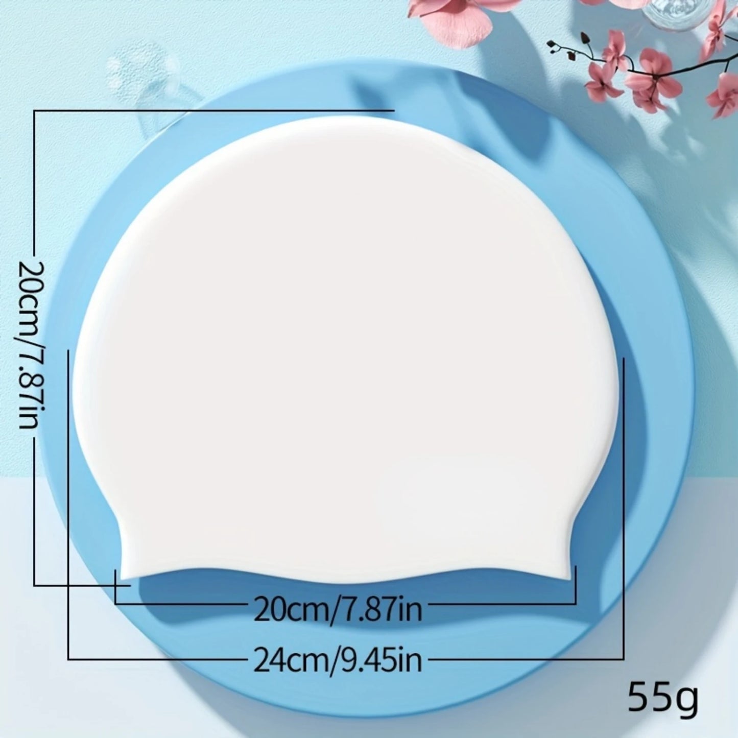 Gorro de natación unisex de silicona impermeable antideslizante para piscina, playa, buceo y uso diario