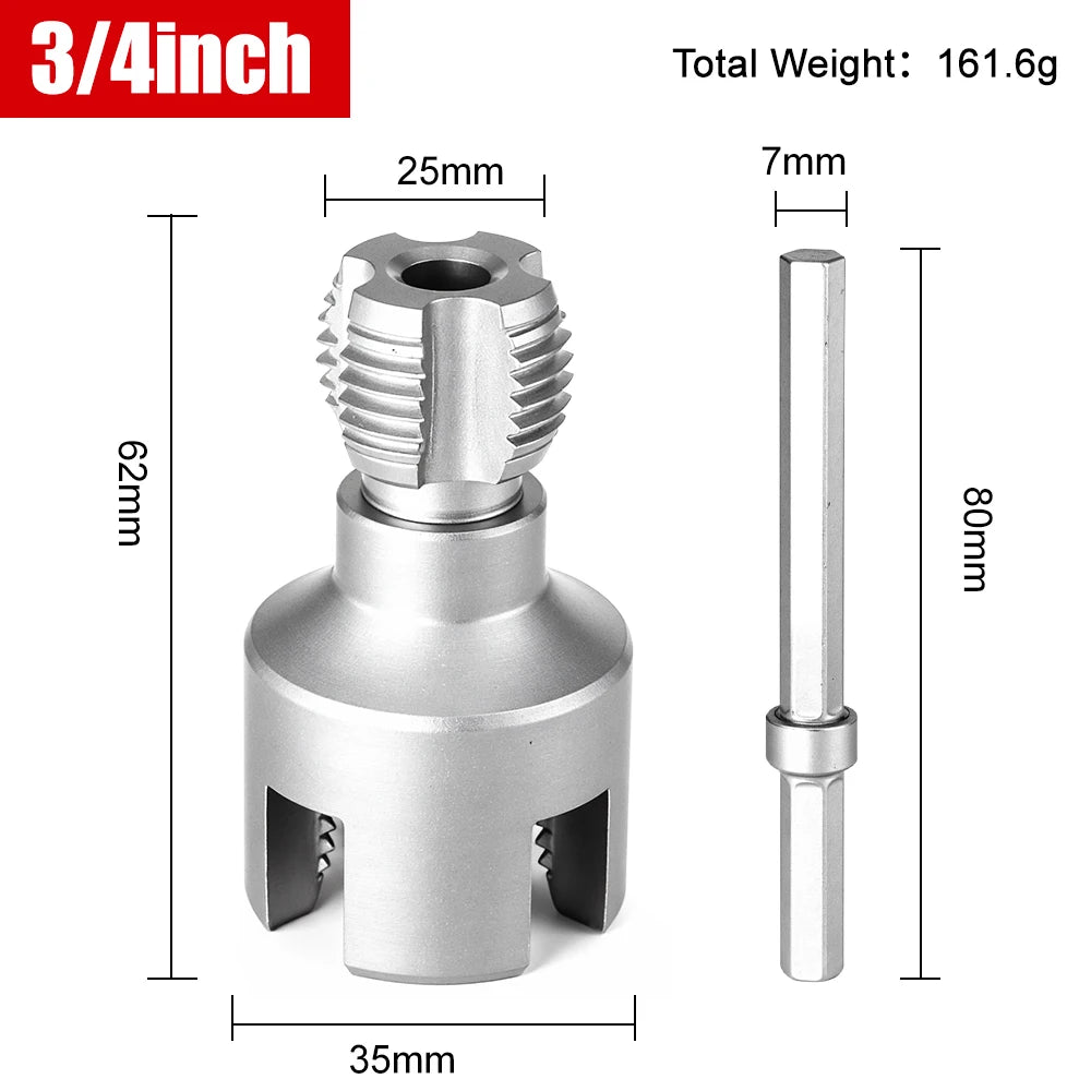 DN15 DN20 Integrated Internal & External Pipe Threading Tool