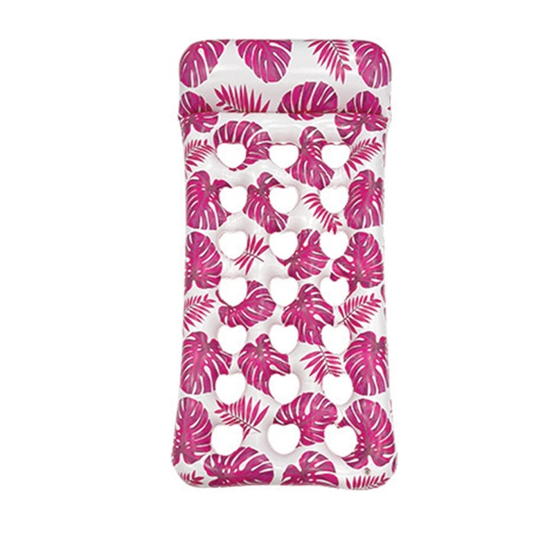 Aufblasbare Pool-Schwimmreihe und Wasserhängematten-Lounger, große Schwimmbett-Matratze für Erwachsene, komfortabler Float für See, Pool oder Strand