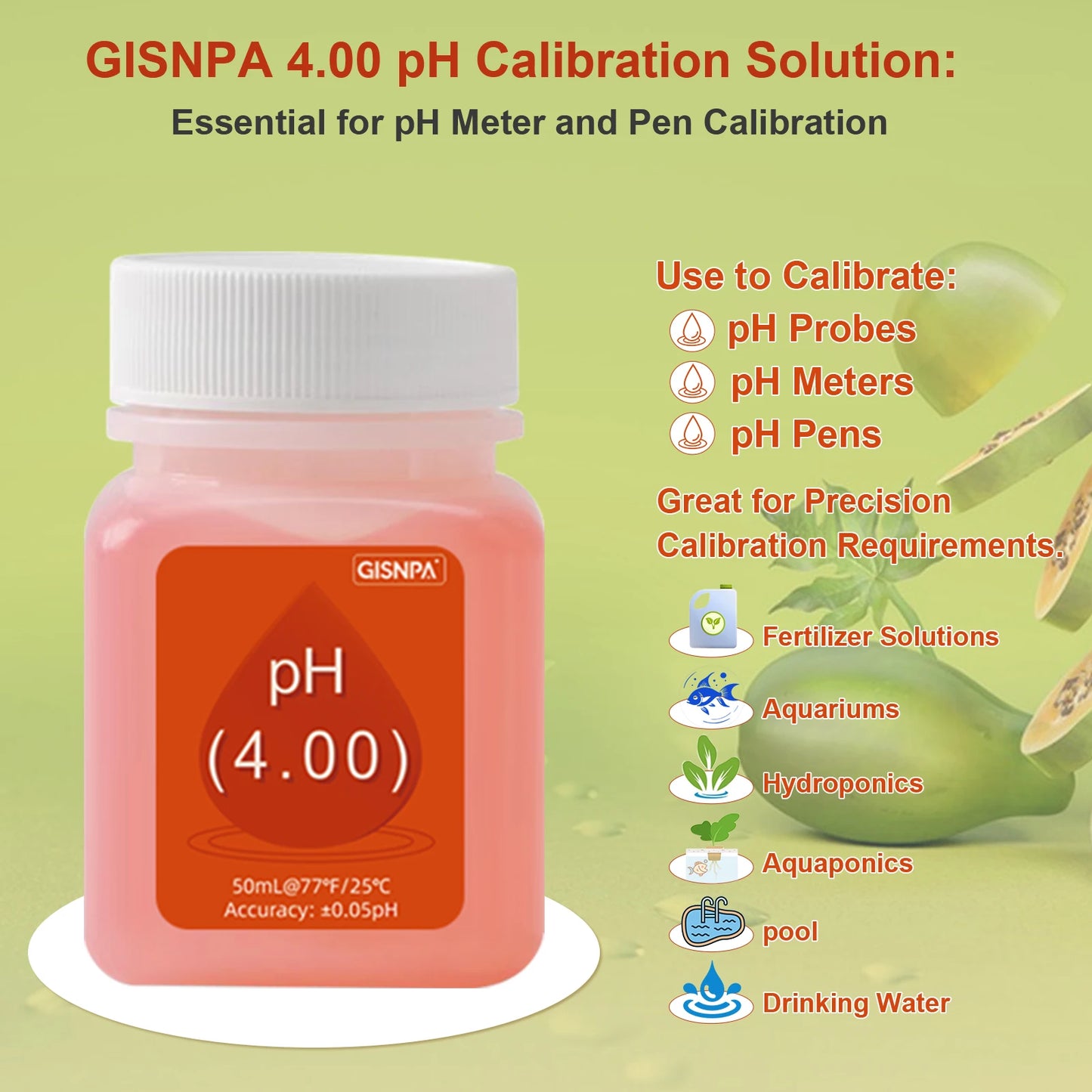 50 ml pH-Meter-Kalibrierflüssigkeits-Kit (pH 4,00, 7,00 & 10,01) Pufferlösung, 30 ml KCL pH-Schutzlösung