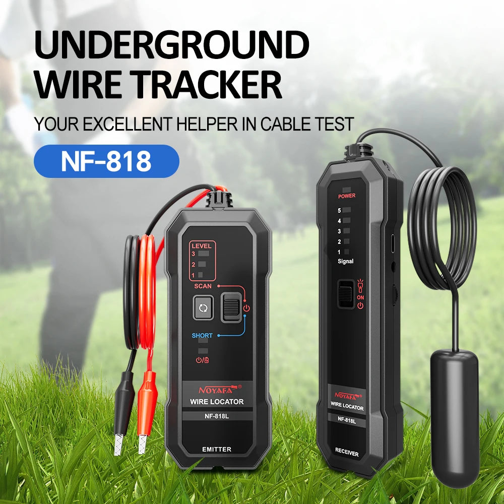 Noyafa NF-818L Traceur de Câble Souterrain Testeur de Câble Anti-Interférence Localisateur Visuel de Défaut de Câble Chercheur de Câble Professionnel
