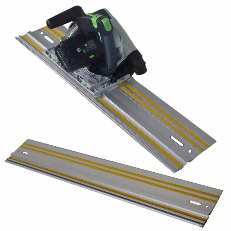 Rail de guidage de scie à chenilles en aluminium pour scie circulaire, coupes longitudinales, coupes en biseau et coupes droites répétables
