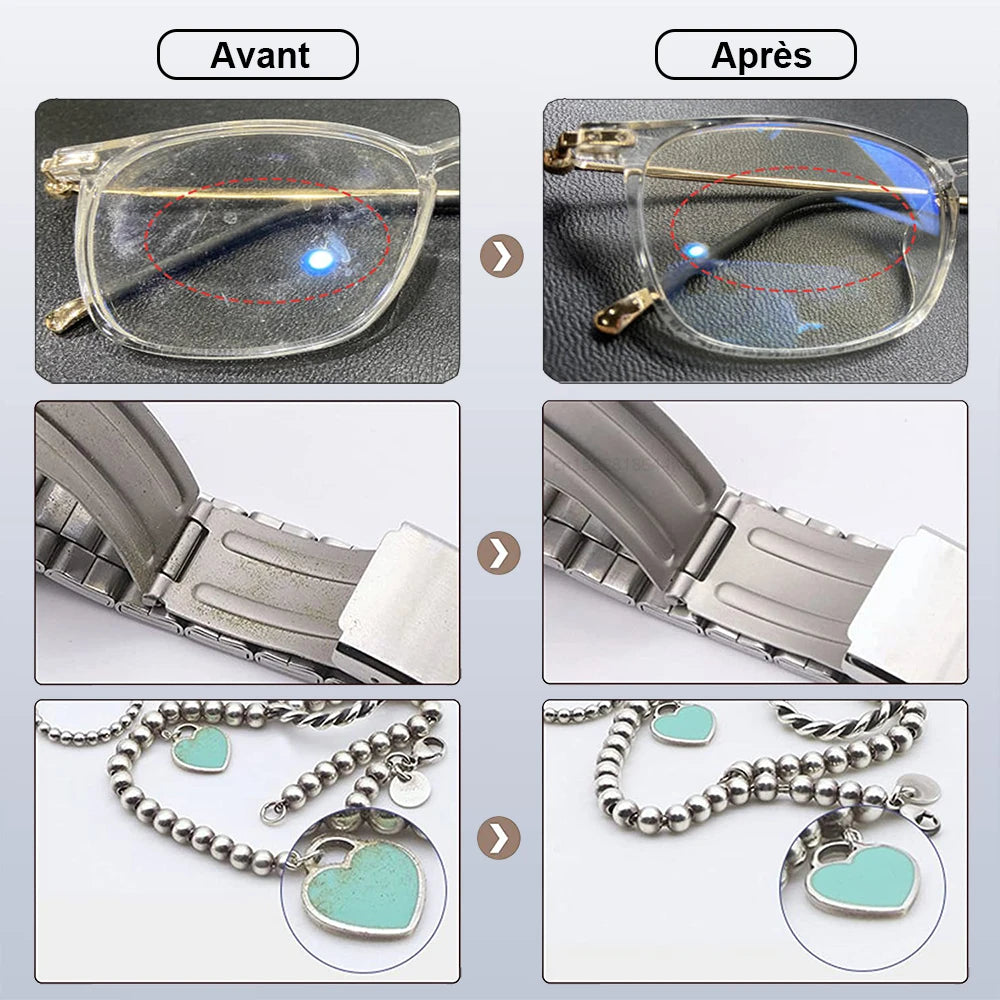 Nettoyeur à ultrasons 35W, nettoyeur de lunettes et de bijoux, 500ML, Machine de nettoyage à ultrasons, bain de lavage pour lunettes