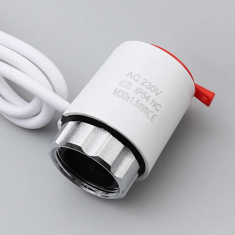 Attuatore Termico Elettrico NC AC 230V per Valvola di Riscaldamento a Pavimento Collettore - Compatibile con Termostato per Riscaldamento a Pavimento