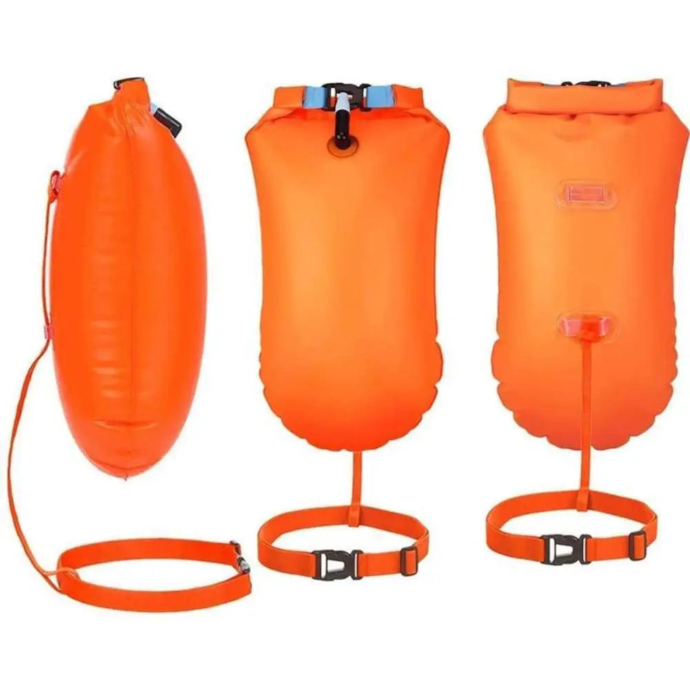 Swimming Buoy Tow Lightweight Swimming Air Bag Storage With Waist Belt Water Sport Swimming Storage Float Tools
