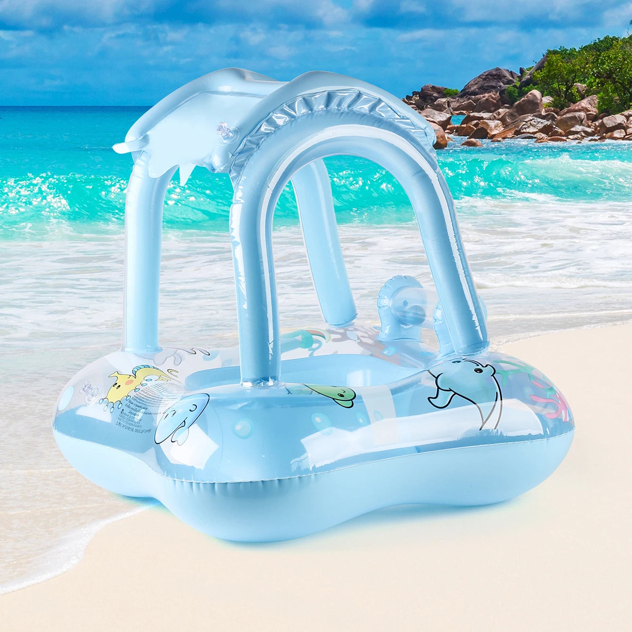 Bouée de piscine à thème animalier et nature pour enfants de 3 à 6 ans, anneau de baignade sans produits chimiques.