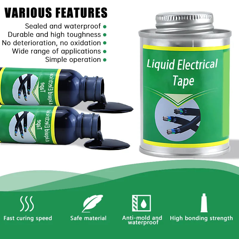 Wasserdichtes flüssiges Isolierband Isolierband Reparaturgummi Elektrisches Kabel Flüssige Isolierpaste Mantel Fix Line Kleber
