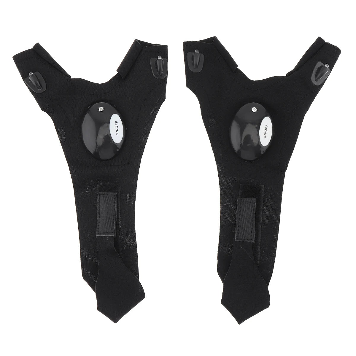 Guanti Elasticizzati in Cotone a Mezze Dita con Torcia LED per Riparazioni Domestiche Notturne