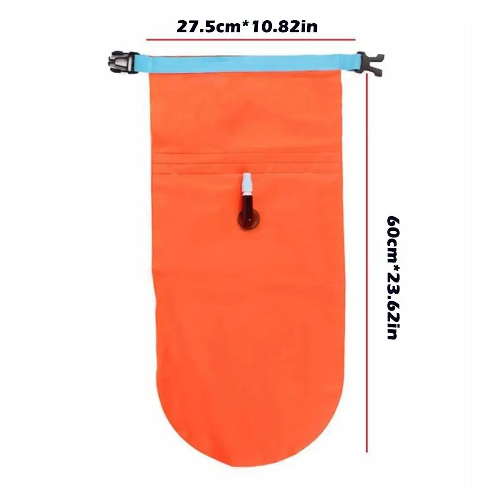Swimming Buoy Tow Lightweight Swimming Air Bag Storage With Waist Belt Water Sport Swimming Storage Float Tools