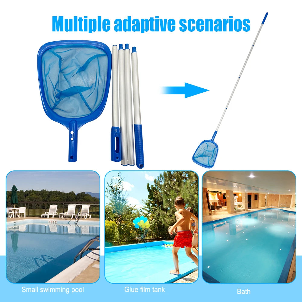 Outil de Filet de Piscine Durable Détachable pour Fonds de Piscines Filet Léger Accessoires de Piscine