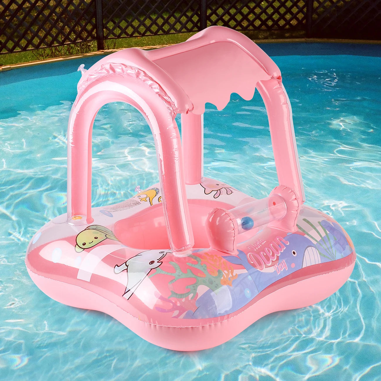 Bouée de piscine à thème animalier et nature pour enfants de 3 à 6 ans, anneau de baignade sans produits chimiques.