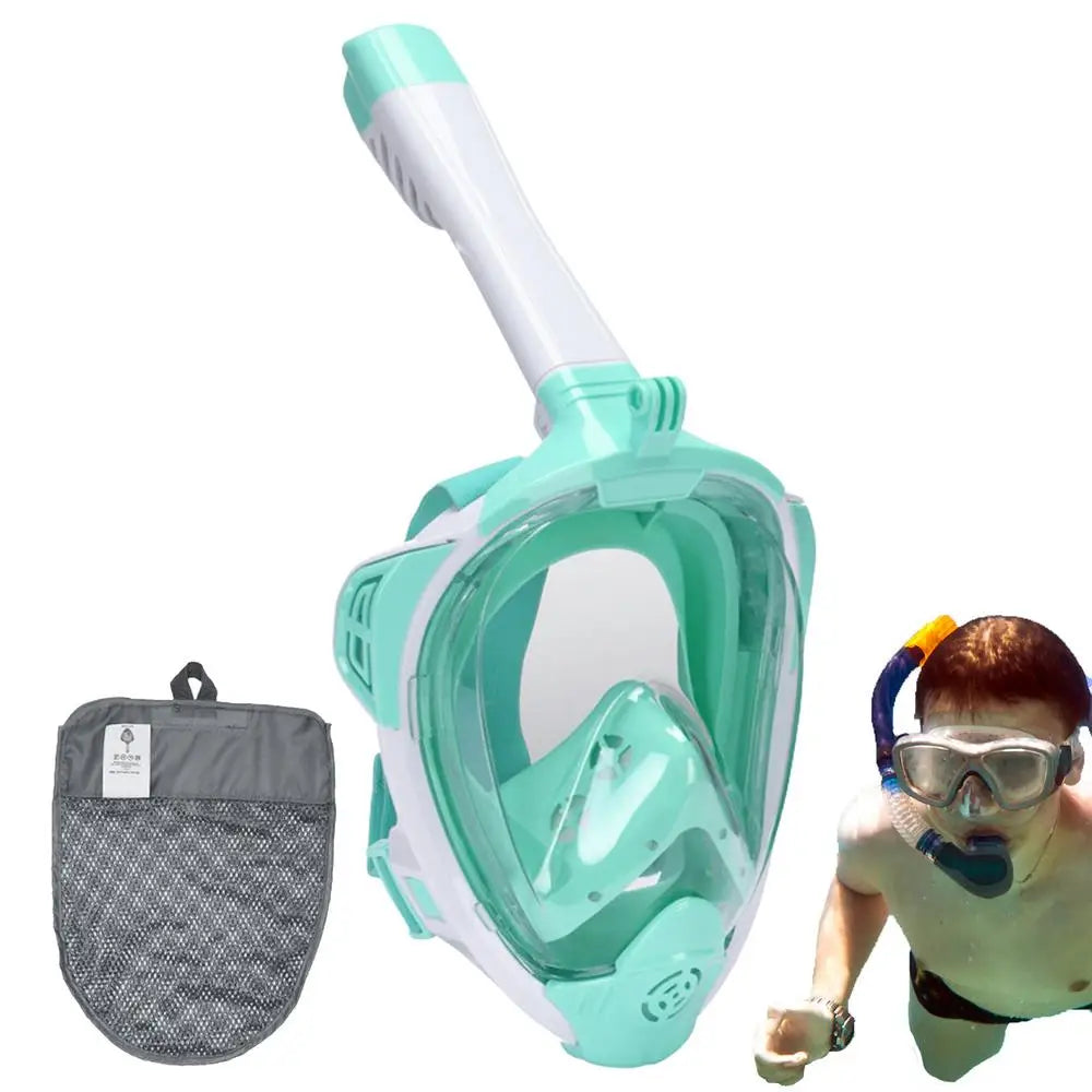 Masque de plongée avec tuba, masque de plongée intégral anti-fuite, lunettes anti-buée