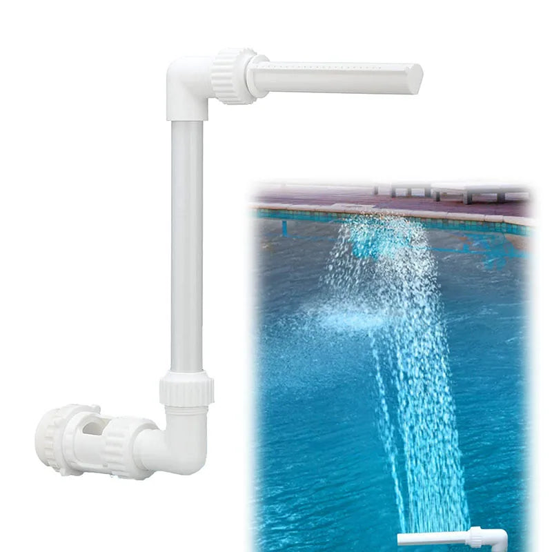 Swimming Pool Waterfall Fountain Kit PVC Spray Pool Spa Decoration Easy Install Accessory