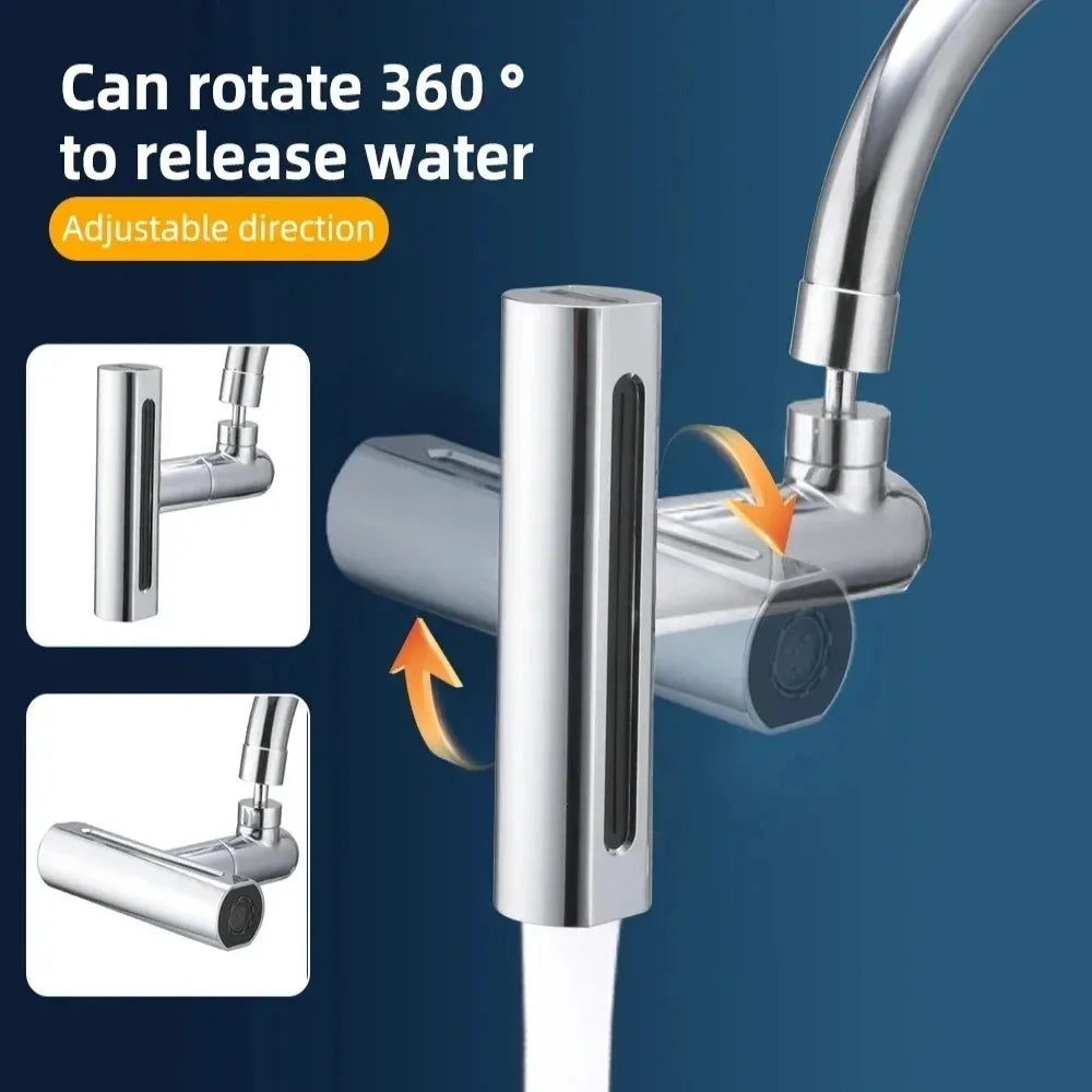 4 modes d'extension de robinet : pulvérisateur d'évier de cuisine avec cascade, bulleur et fonctionnalités anti-éclaboussures pour lavabo de salle de bain
