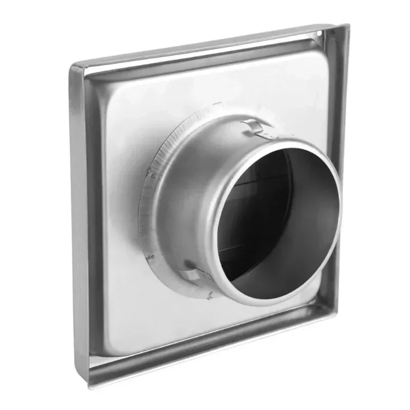 125/150mm Stainless steel flap Wall-Mounted Ventilation Grill for Ducts Square Tumble Air Outlet Dryer Extractor Ventilation Cover Fan Outlet