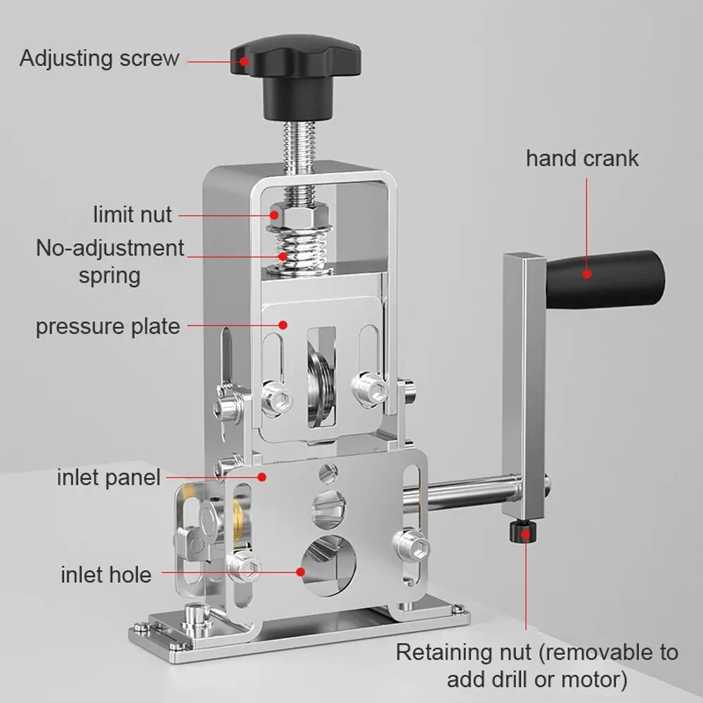 Spelafili manuale portatile 1-25mm Strumento per spelare cavi con manovella manuale e compatibilità con trapano elettrico