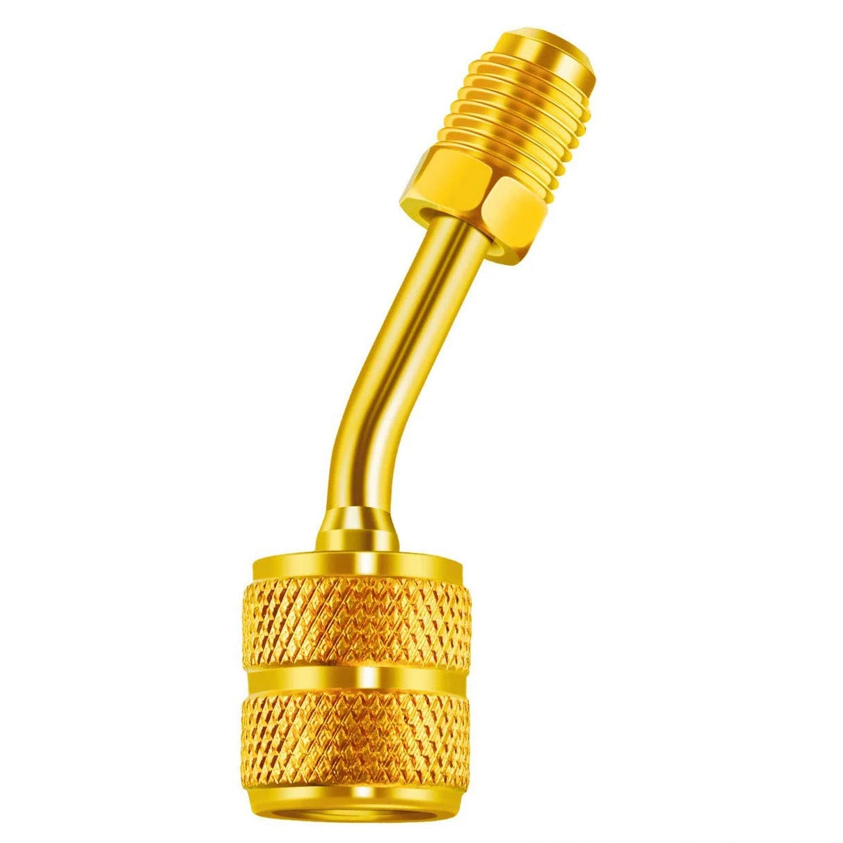 Vanne à bille compacte à angle pour réfrigérant de climatisation, 3 vannes à bille à angle et 4 adaptateurs utiles, SAE pour R410A R134A R12