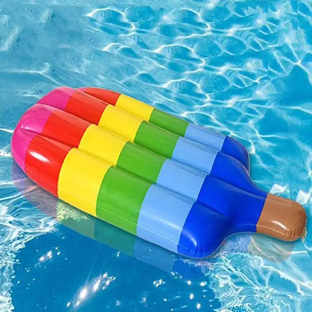 Colchoneta inflable para piscina en forma de helado de 180 cm, cama reclinable para adultos, colchón de natación, flotador de verano.