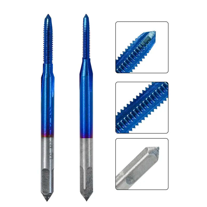 10pcs tarauds M1-M3.5 avec 1 clé réglable M1-M8 ensemble de clé à taraud pour travail du métal, taraudage, foret à vis