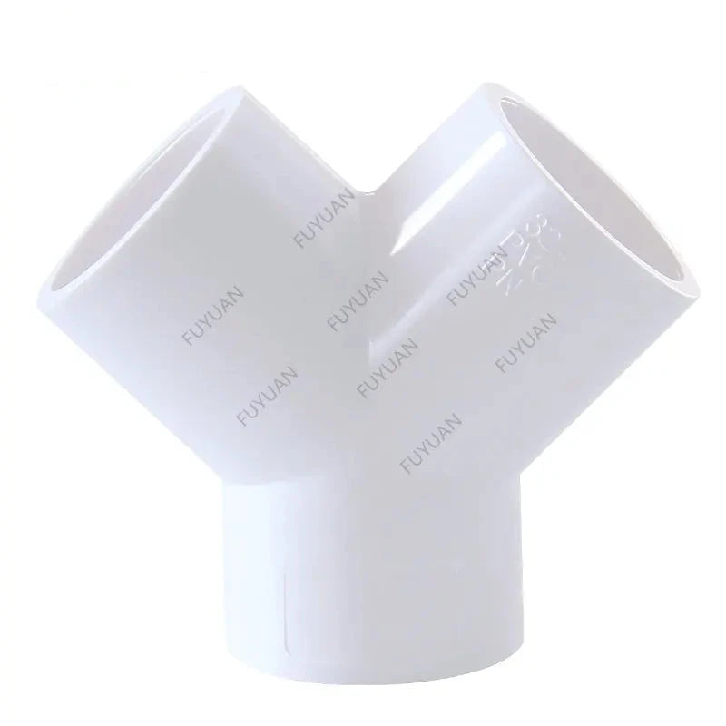 Y-Anschlüsse PVC-T-Anschluss Wasserversorgungsrohrverbindung Y-geneigte Dreiwege-Dreigabel-Aquarium-Rohrverbindungen
