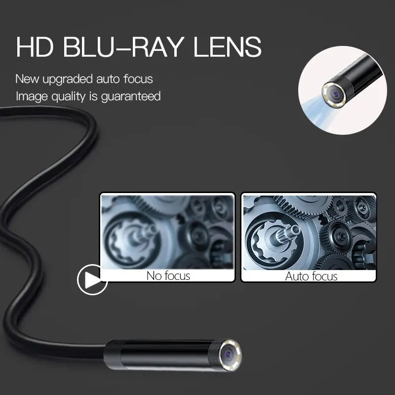 Endoscope sans fil 1080P, caméra d'inspection endoscopique WiFi à objectif simple et double, étanche, pour tuyau serpent, pour Android et IOS