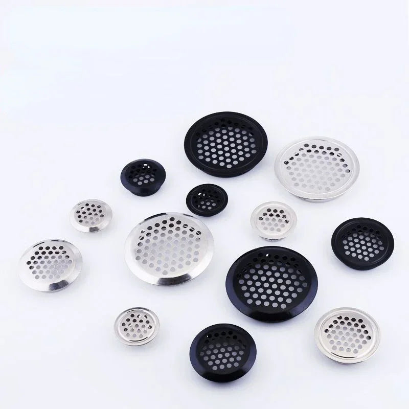 10pcs stainless steel ventilation grille Dia.19mm-53mm Mesh with Steel Louver Openings plug decoration cover Wardrobe grille ventilation systems