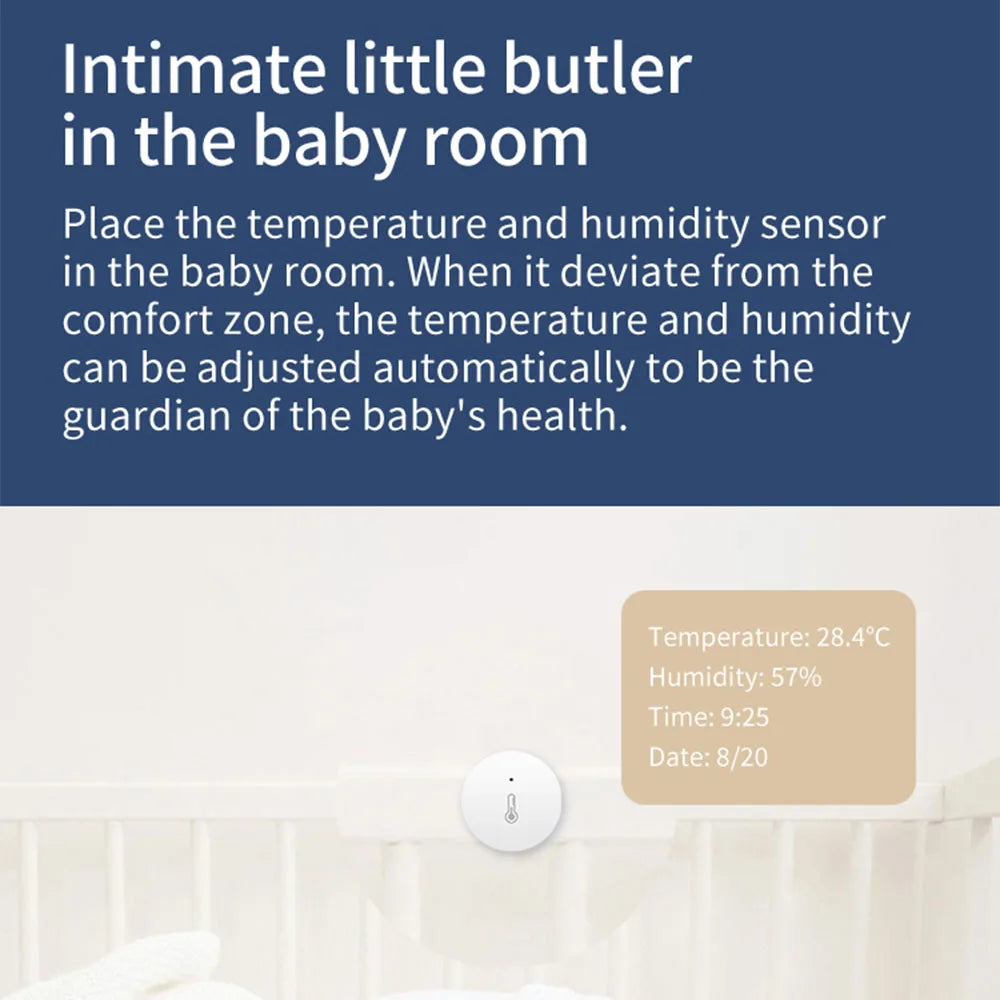 Tuya Zigbee 3.0 Temperature and Humidity Sensor Remote Monitor By Smart Life APP