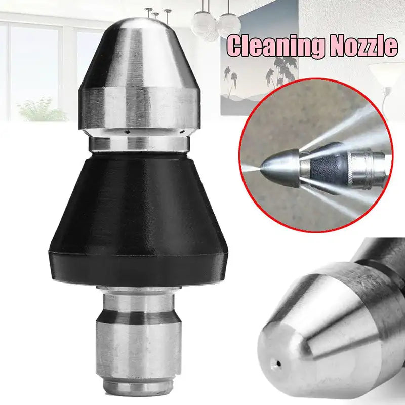 Buse de nettoyage d'égouts en acier inoxydable 5000PSI, haute pression, résistante à la Corrosion