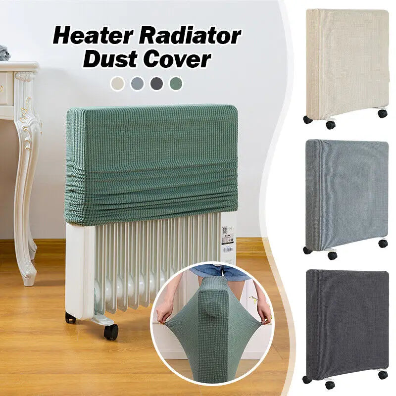 Housse anti-poussière pour radiateur, housse anti-poussière en étain pour usage domestique, housse de protection pour radiateur, housse de radiateur élastique en tissu, housses de radiateur pour chauffage