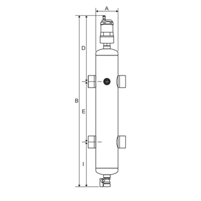 CB150 Séparateur hydraulique : compagnon de chaudière à gaz pour systèmes de chauffage et de climatisation efficaces