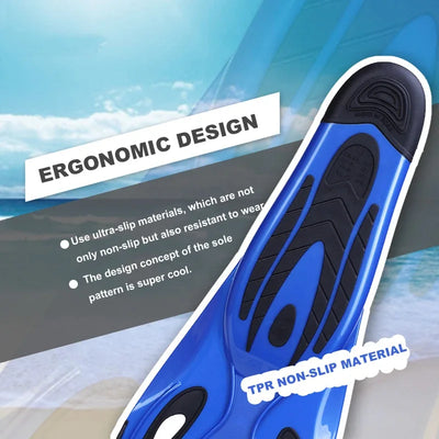 Adult Swim Fins Flexible TPR Diving Flippers Non Slip Snorkeling Swim Gear for Pool Beach Water Sports Training