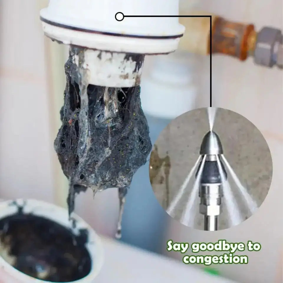 Buse de nettoyage d'égouts en acier inoxydable 5000PSI, haute pression, résistante à la Corrosion