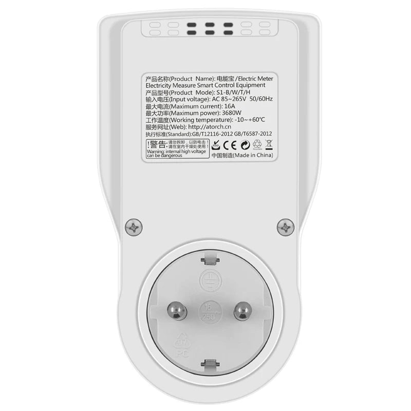 16A Prise Intelligente Tuya WIFI AC220V 110V Wattmètre Numérique Prise EU Consommation d'électricité Puissance KWH Compteur d'énergie US AU FR