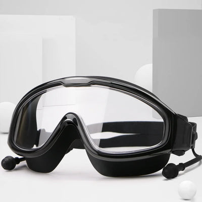 Adult Large Frame Schwimmbrille mit Ohrstöpseln