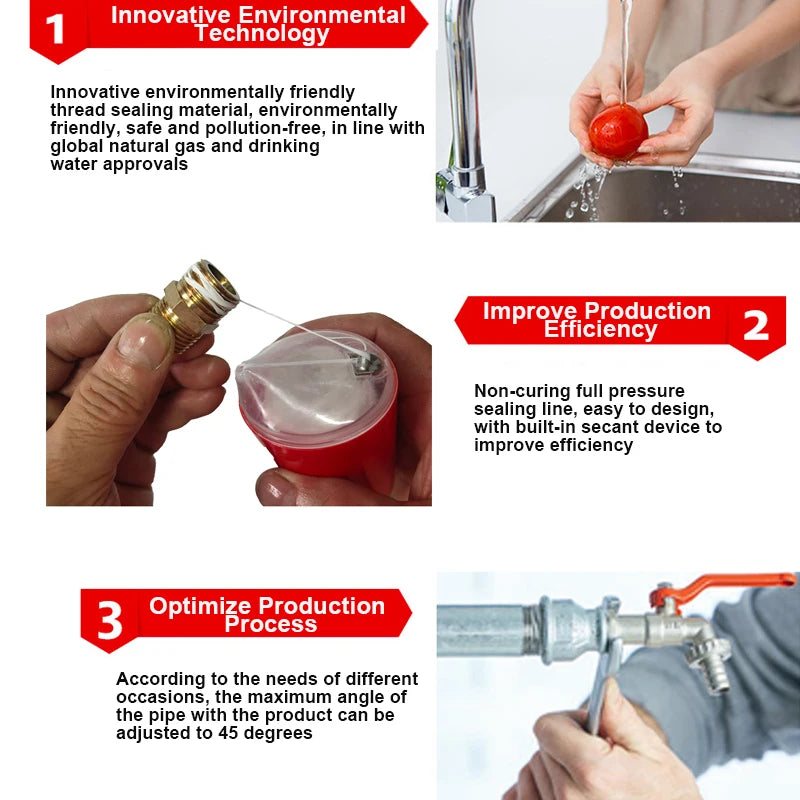 20M/50M Cinta de PTFE Cuerda de Sellado para Roscas, para Fugas de Agua/Gas