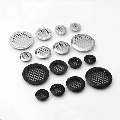 10pcs stainless steel ventilation grille Dia.19mm-53mm Mesh with Steel Louver Openings plug decoration cover Wardrobe grille ventilation systems