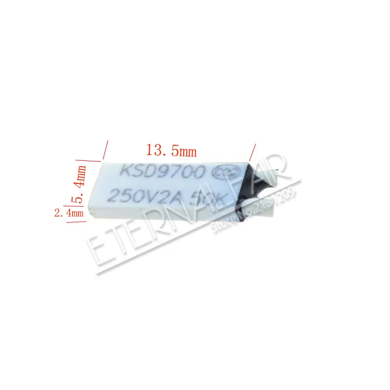 TB02 KSD9700 250V 2A Fusibles en plastique Interrupteur de température à disque bimétallique petit NC NO Thermostat Protecteur thermique 45C ~150C 75C Degré