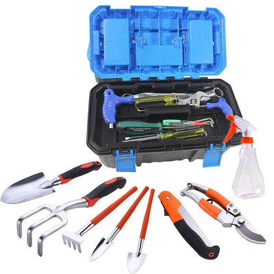 Plastic Tool Box Electrician Work Empty Toolbox Shockproof Carrying Screwdriver Tool Double Layer Toolbox Organizer with Lock