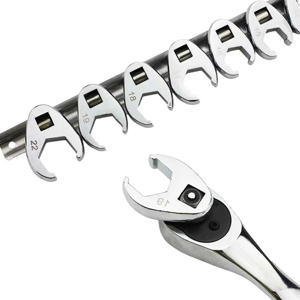 10 Stücke 3/8 Zoll Antrieb Crowfoot Schraubenschlüssel Metric Fuß Offene Ende Schraubenschlüssel Handwerkzeuge Crowfoot Schraubenschlüssel Set