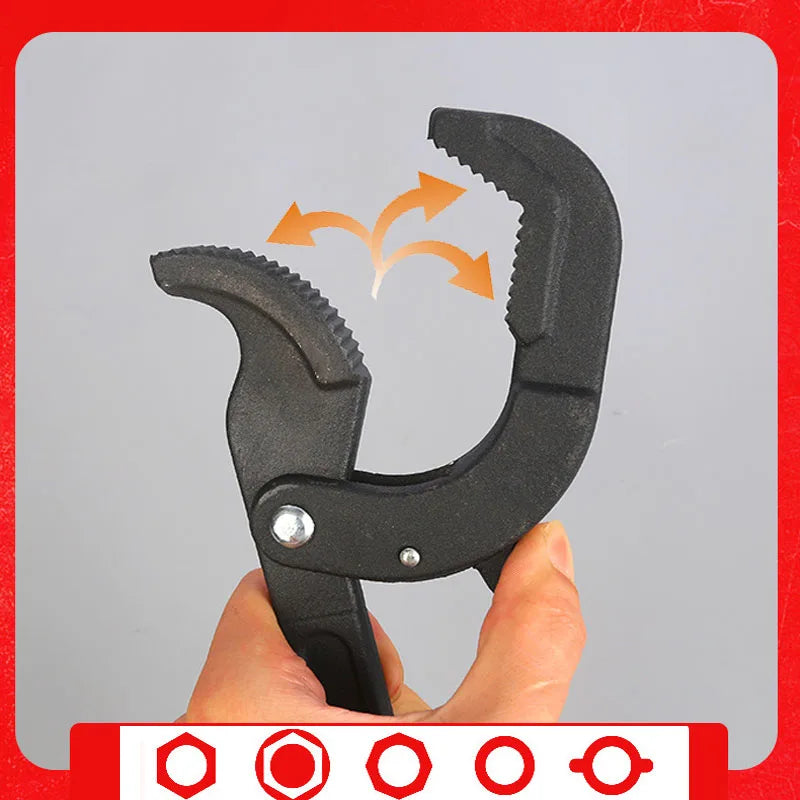Llave Inglesa Universal de Acero al Carbono - Herramienta de Mano Multifuncional para Fontanero