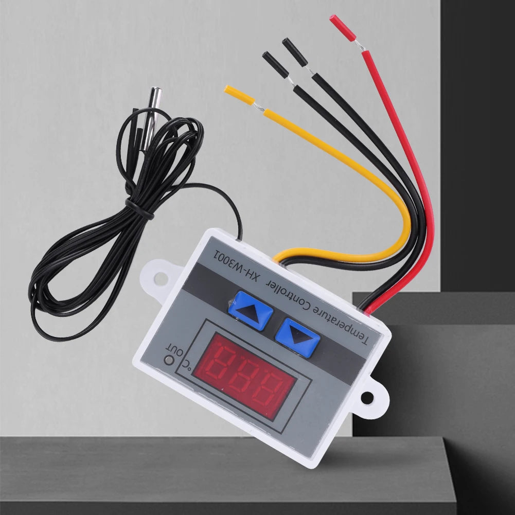 Controlador de Temperatura XH-W3001 Interruptor de Calefacción y Refrigeración Termostato 12V/24V/110-220V/220V Controlador de Temperatura por Microcomputadora