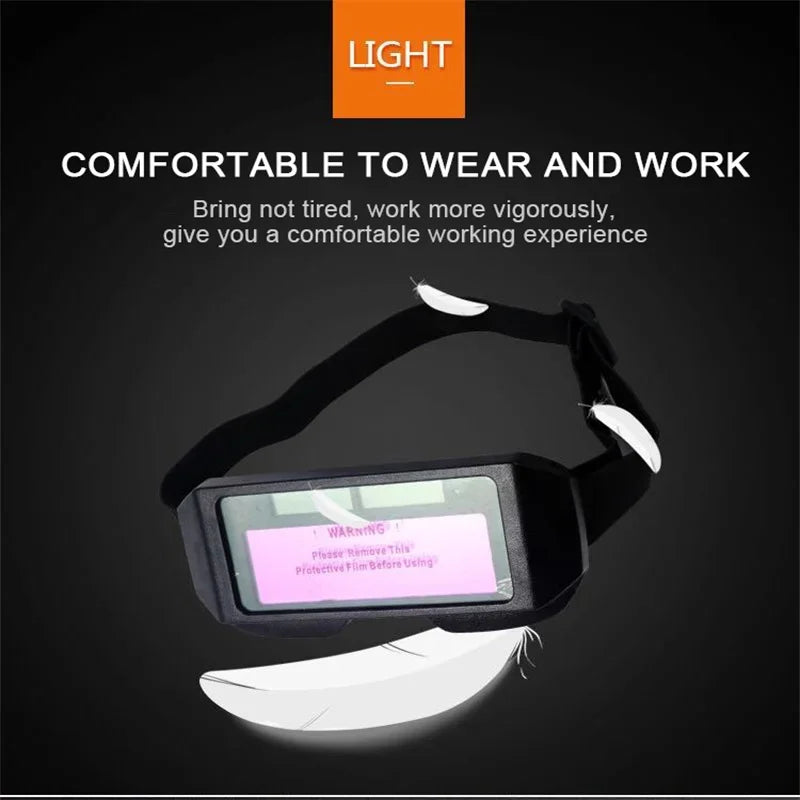 Lunettes de soudage à gradation automatique - Lunettes de protection anti-yeux à obscurcissement automatique pour masques
