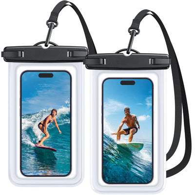 Pochette étanche pour téléphone, sac étanche IPX8 avec cadenas et cordon, compatible avec les téléphones jusqu'à 7 pouces, pour la plage, la natation, la plongée avec tuba et la navigation de plaisance.