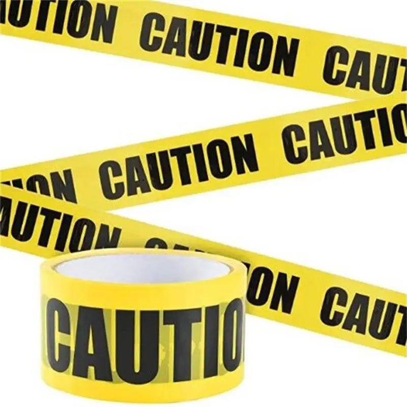 1 Rouleau 48mm*25m Ruban d'Avertissement Opp Danger Prudence Barrière Rappel Sécurité au Travail Rubans Adhésifs Autocollant DIY Pour Centre Commercial Magasin École