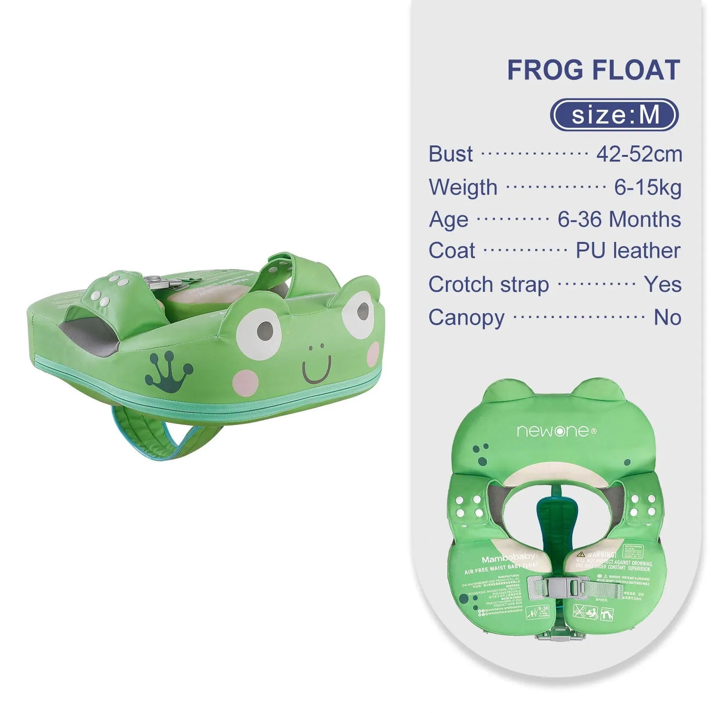 Salvagente per Bambini 6 Mesi – 7 Anni con Tettuccio Rimovibile – Non Gonfiabile, Comodo e Protettivo