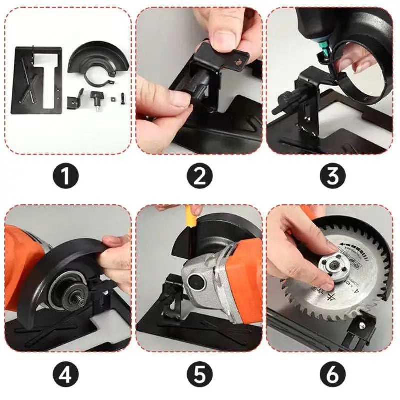 Support de meuleuse d'angle en métal réglable avec couvercle de protection