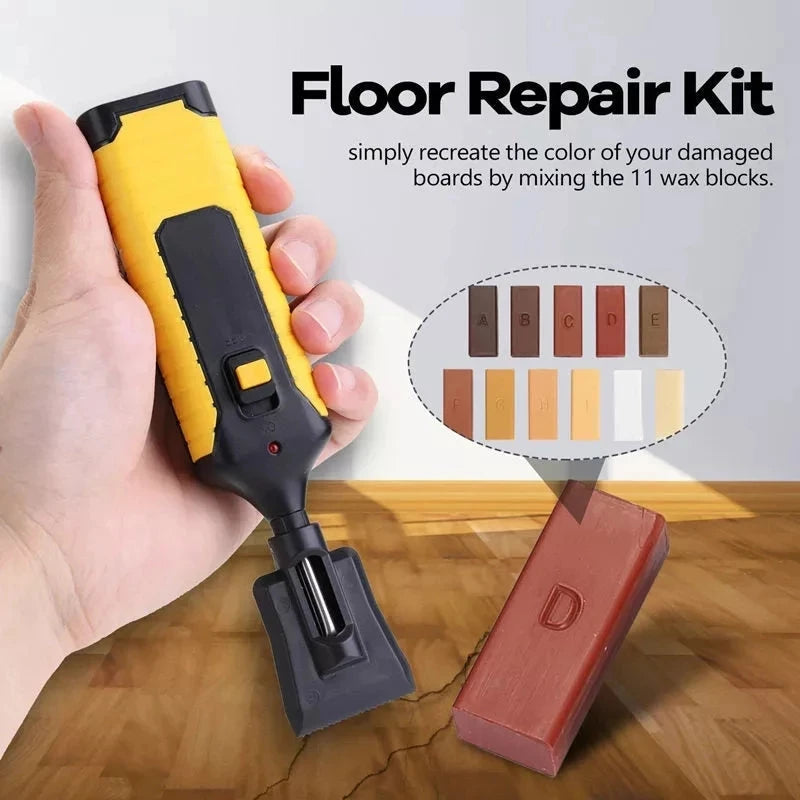 Kit de réparation manuelle de meubles de sol DIY Consommables Outils de réparation des rayures pour sols en bois Cire de remplissage pour rayures sur meubles pour la maison