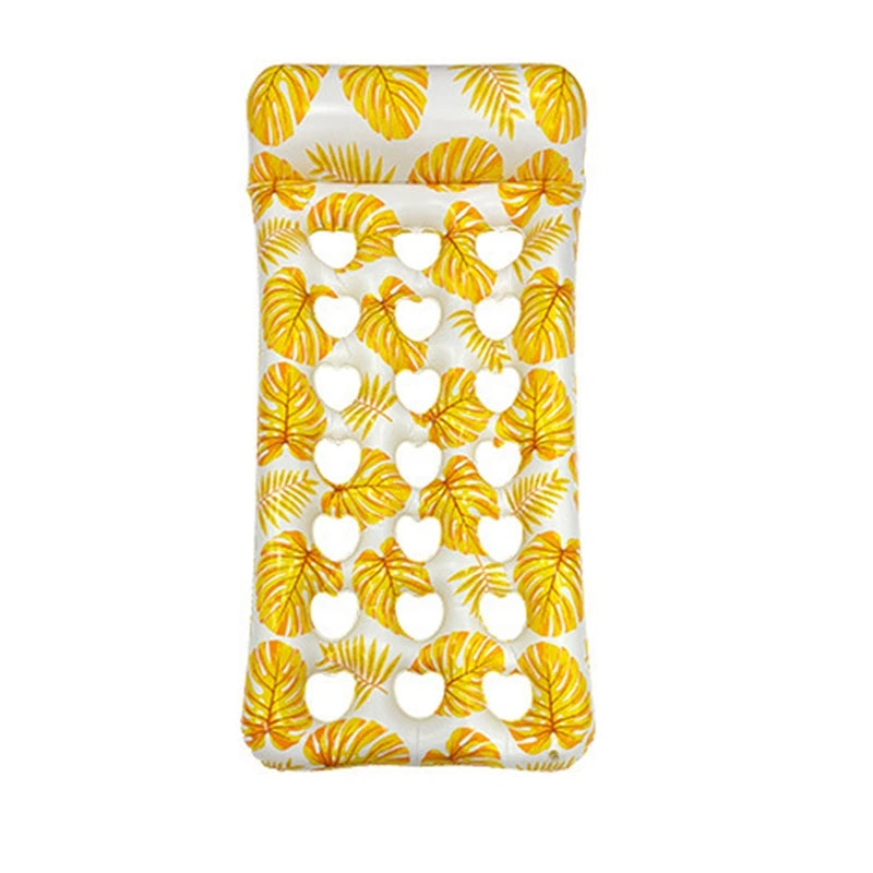 Inflatable Pool Floating Row and Water Hammock Lounger Large Swimming Bed Mattress for Adults Comfortable Float for Lake Pool or Beach